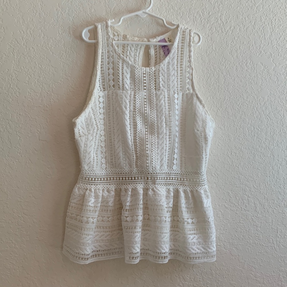 Ayla White Lace Blouse